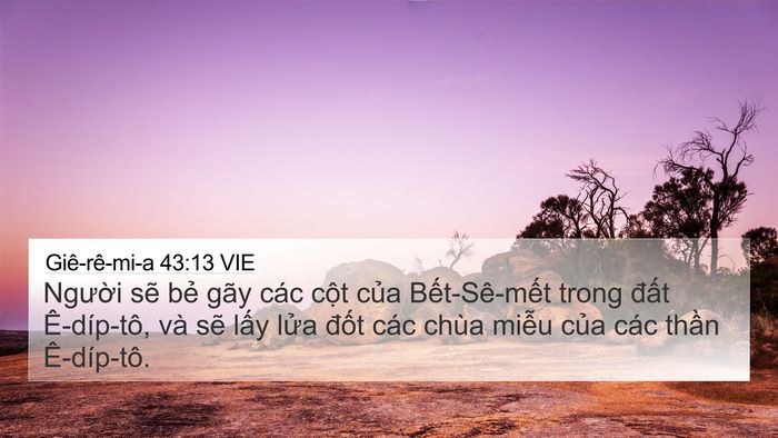 Giê-rê-mi-a 43:13 VIE Bible Verse Image