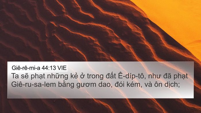 Giê-rê-mi-a 44:13 VIE Bible Verse Image