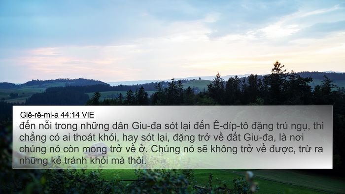 Giê-rê-mi-a 44:14 VIE Bible Verse Image