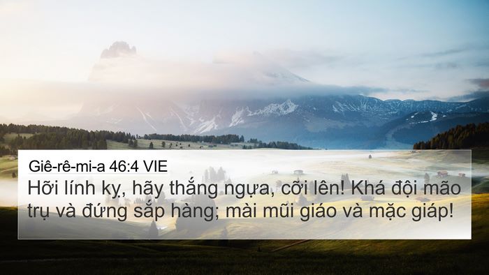 Giê-rê-mi-a 46:4 VIE Bible Verse Image