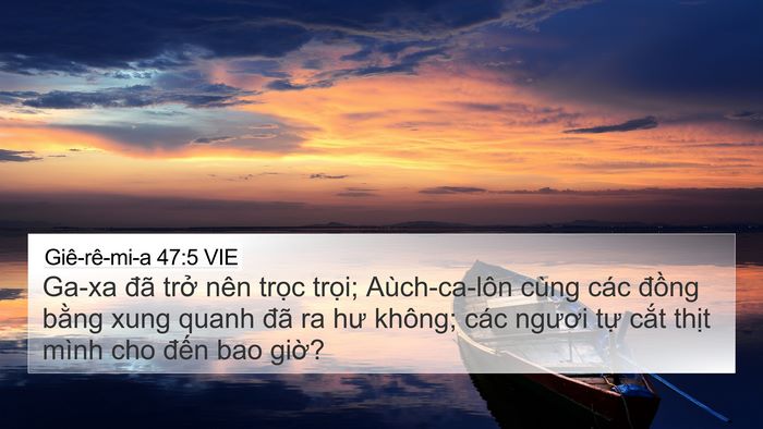 Giê-rê-mi-a 47:5 VIE Bible Verse Image