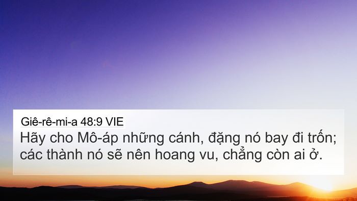 Giê-rê-mi-a 48:9 VIE Bible Verse Image