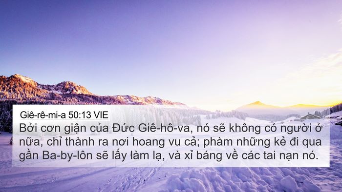 Giê-rê-mi-a 50:13 VIE Bible Verse Image