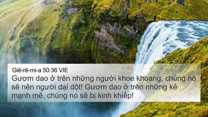 Giê-rê-mi-a 50:36 VIE Bible Verse Image