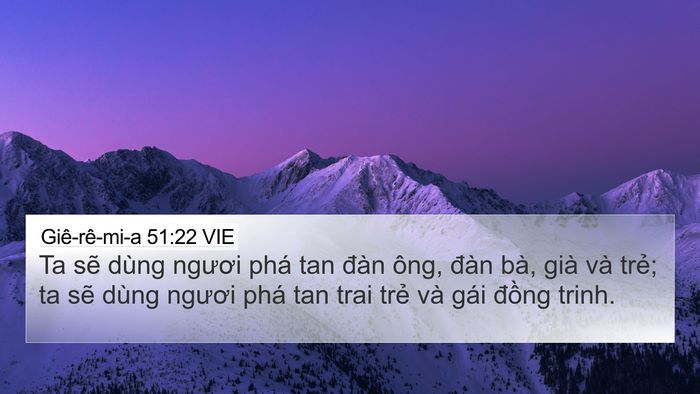 Giê-rê-mi-a 51:22 VIE Bible Verse Image