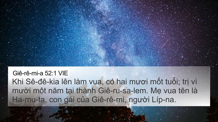 Giê-rê-mi-a 52:1 VIE Bible Verse Image