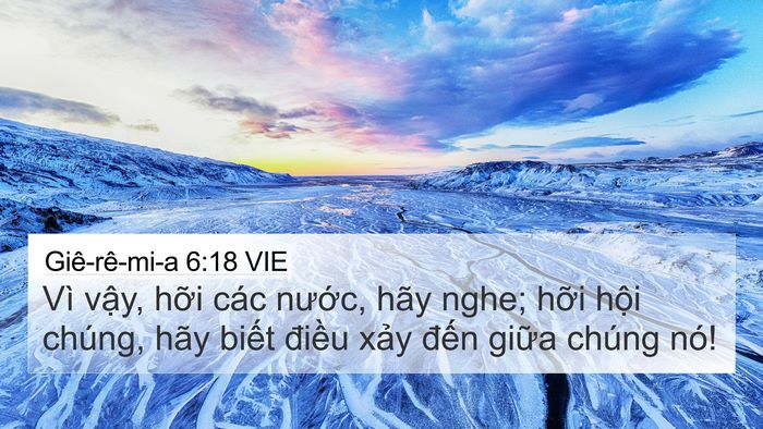 Giê-rê-mi-a 6:18 VIE Bible Verse Image