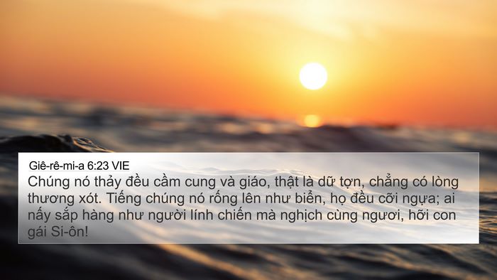 Giê-rê-mi-a 6:23 VIE Bible Verse Image
