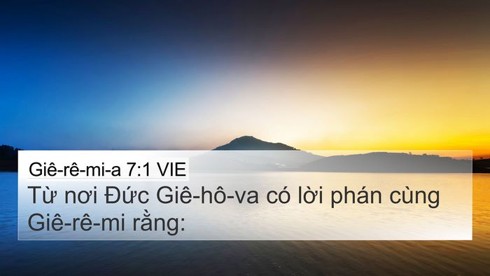 Giê-rê-mi-a 7:1 VIE Bible Verse Image