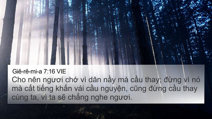 Giê-rê-mi-a 7:16 VIE Bible Verse Image