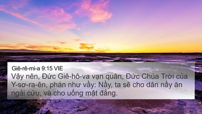 Giê-rê-mi-a 9:15 VIE 4K Wallpaper - Vậy nên, Đức Giê-hô-va vạn quân, - 4K Wallpaper Bible Verse