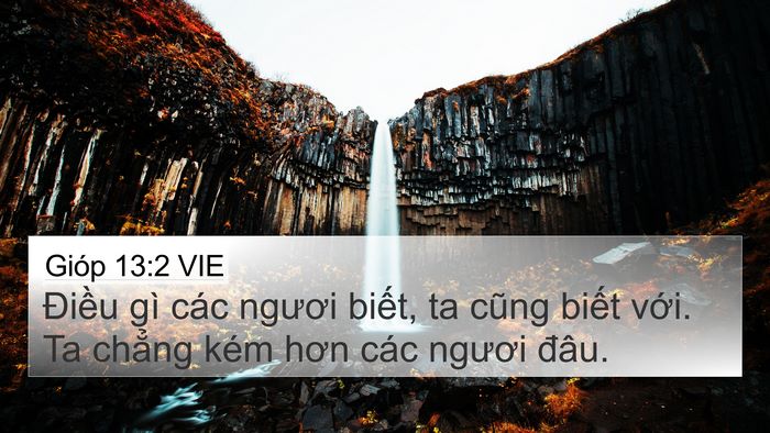 Gióp 13:2 VIE Bible Verse Image