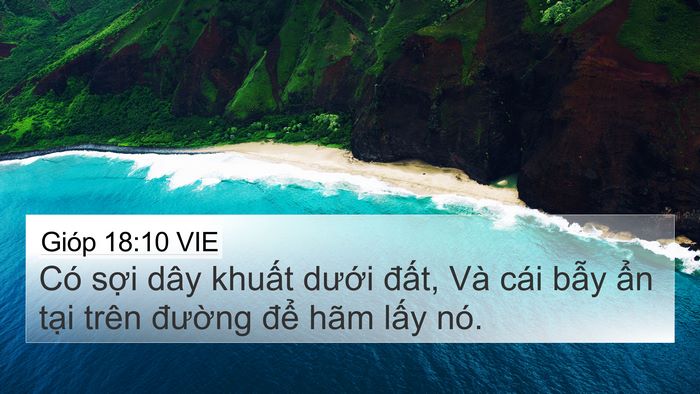 Gióp 18:10 VIE 4K Wallpaper - Có sợi dây khuất dưới đất, Và cái - 4K Wallpaper Bible Verse