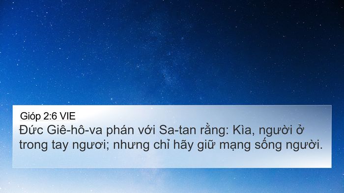 Gióp 2:6 VIE Bible Verse Image