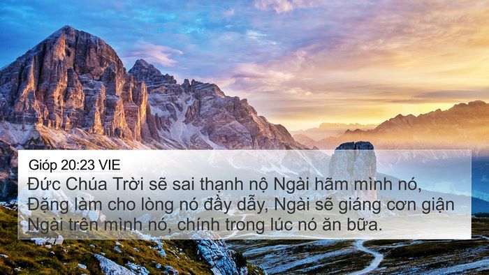Gióp 20:23 VIE Bible Verse Image