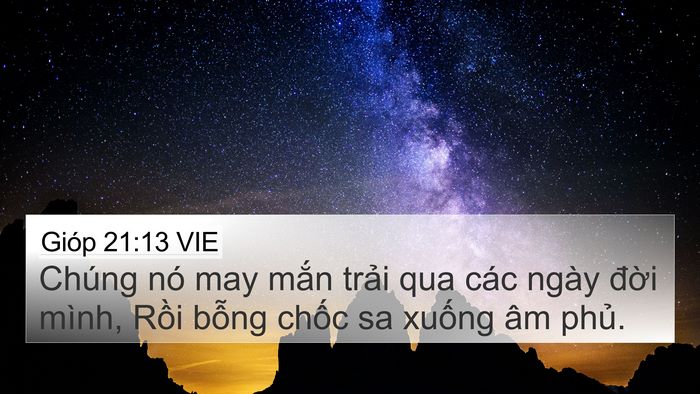 Gióp 21:13 VIE Bible Verse Image