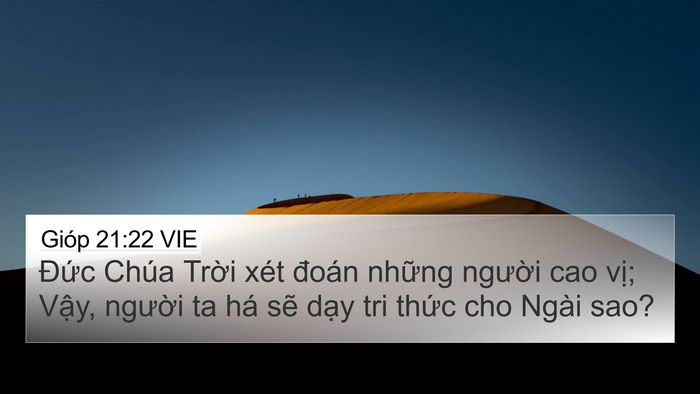 Gióp 21:22 VIE Bible Verse Image