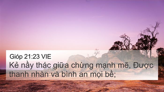 Gióp 21:23 VIE Bible Verse Image