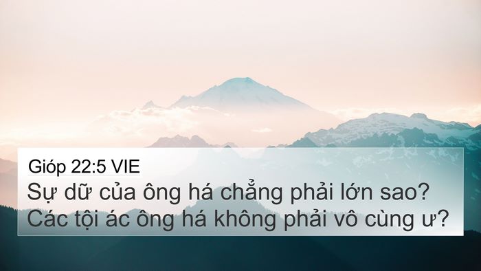 Gióp 22:5 VIE Bible Verse Image