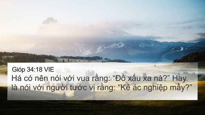 Gióp 34:18 VIE Bible Verse Image
