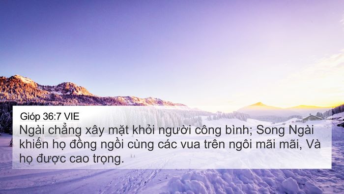 Gióp 36:7 VIE Bible Verse Image
