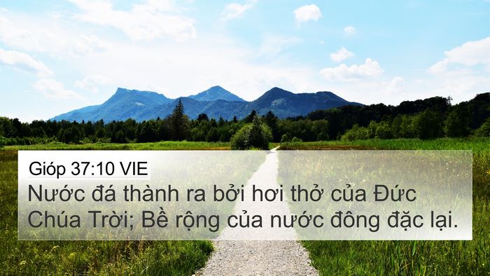 Gióp 37:10 VIE Bible Verse Image