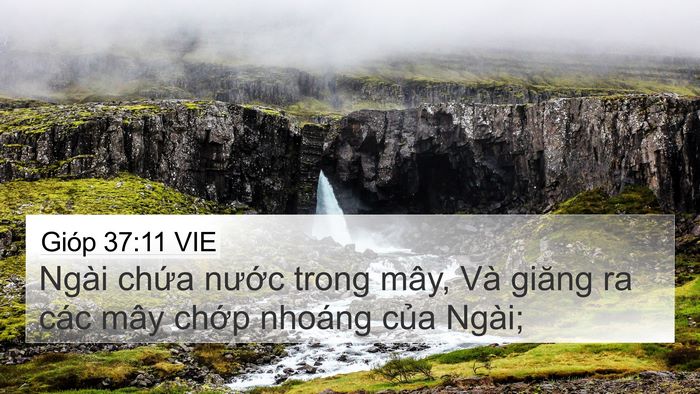 Gióp 37:11 VIE Bible Verse Image