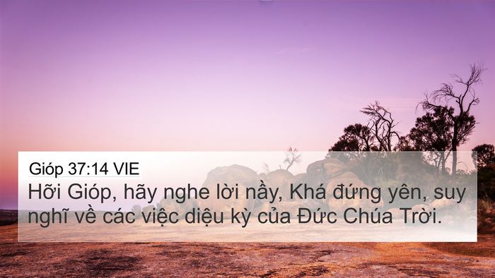 Gióp 37:14 VIE Bible Verse Image