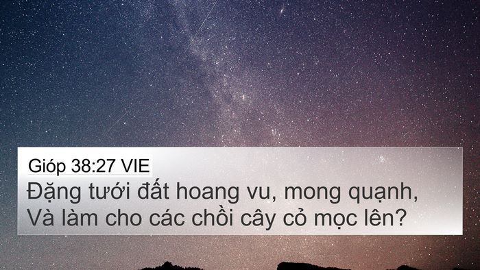 Gióp 38:27 VIE Bible Verse Image