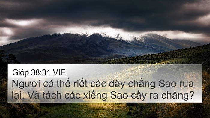 Gióp 38:31 VIE Bible Verse Image