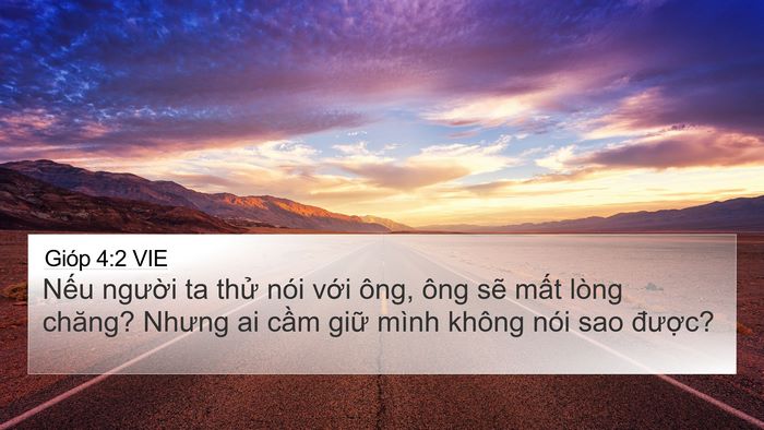 Gióp 4:2 VIE Bible Verse Image