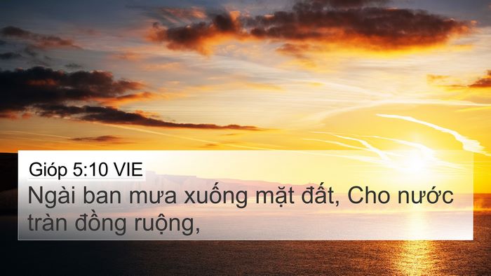 Gióp 5:10 VIE Bible Verse Image