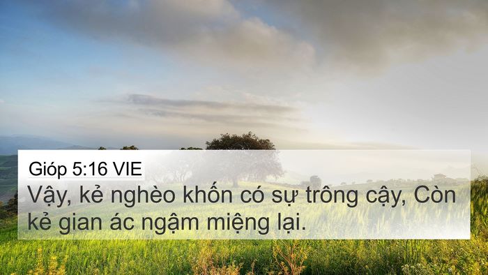 Gióp 5:16 VIE Bible Verse Image