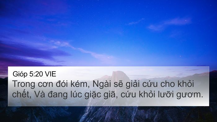 Gióp 5:20 VIE Bible Verse Image
