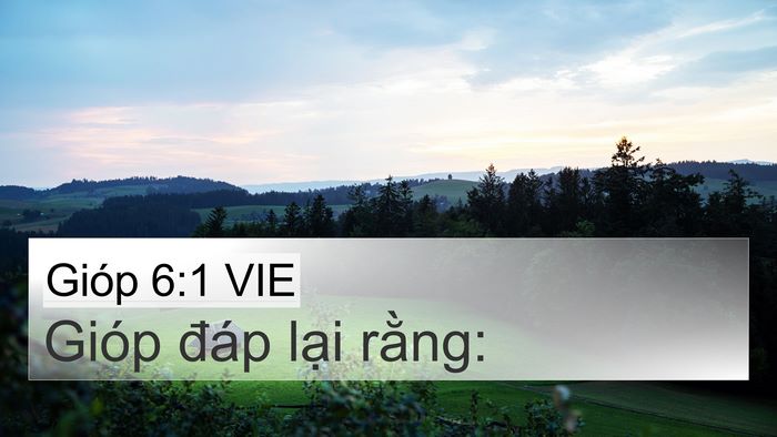 Gióp 6:1 VIE 4K Wallpaper - Gióp đáp lại - 4K Wallpaper Bible Verse