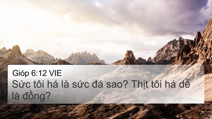 Gióp 6:12 VIE Bible Verse Image