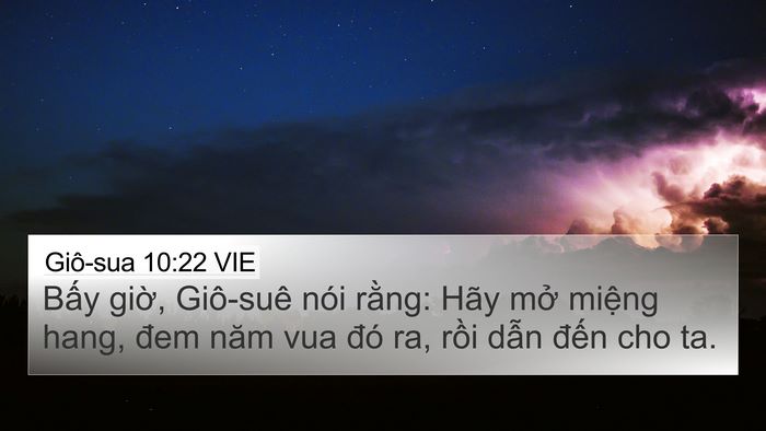 Giô-sua 10:22 VIE Bible Verse Image