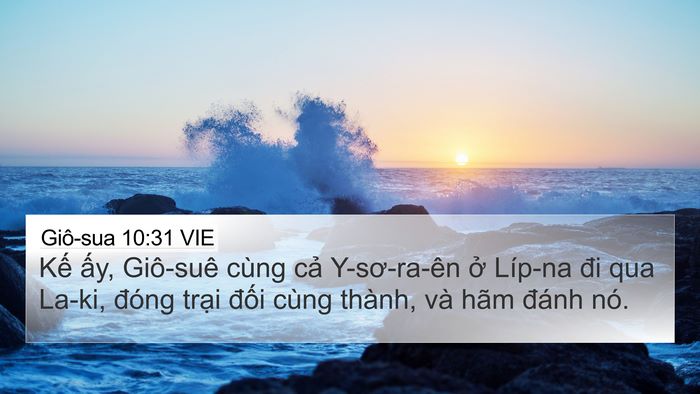 Giô-sua 10:31 VIE Bible Verse Image