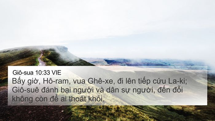 Giô-sua 10:33 VIE Bible Verse Image