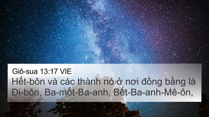 Giô-sua 13:17 VIE 4K Wallpaper - Hết-bôn và các thành nó ở nơi đồng - 4K Wallpaper Bible Verse