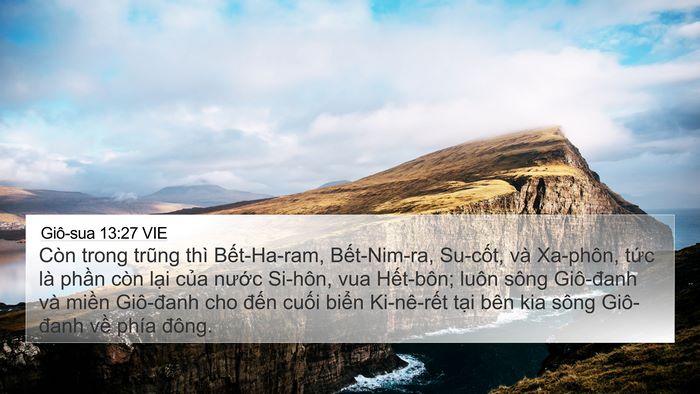 Giô-sua 13:27 VIE 4K Wallpaper - Còn trong trũng thì Bết-Ha-ram, - 4K Wallpaper Bible Verse