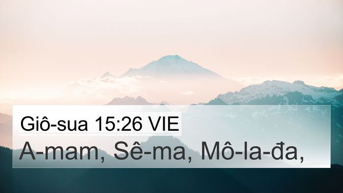 Giô-sua 15:26 VIE Bible Verse Image