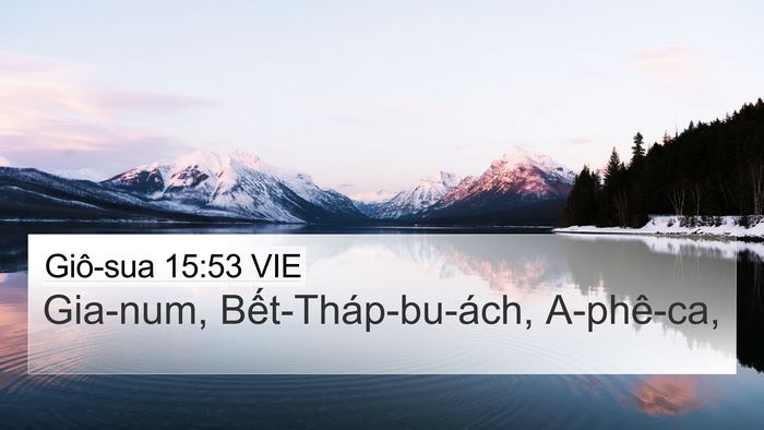 Giô-sua 15:53 VIE Bible Verse Image