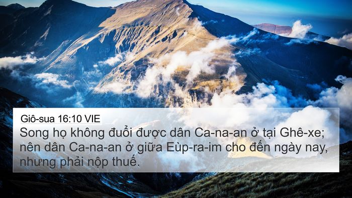 Giô-sua 16:10 VIE Bible Verse Image