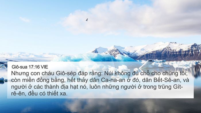 Giô-sua 17:16 VIE 4K Wallpaper - Nhưng con cháu Giô-sép đáp rằng: Núi - 4K Wallpaper Bible Verse