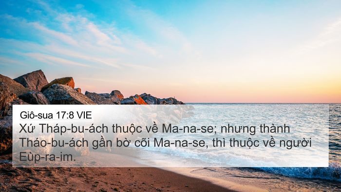 Giô-sua 17:8 VIE 4K Wallpaper - Xứ Tháp-bu-ách thuộc về Ma-na-se; nhưng - 4K Wallpaper Bible Verse