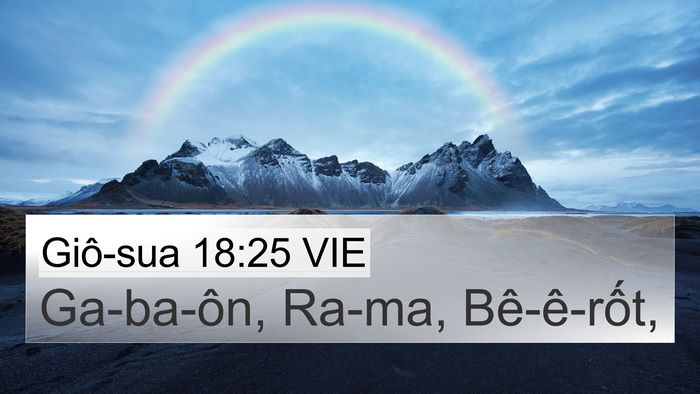 Giô-sua 18:25 VIE Bible Verse Image