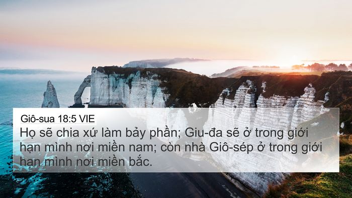 Giô-sua 18:5 VIE Bible Verse Image