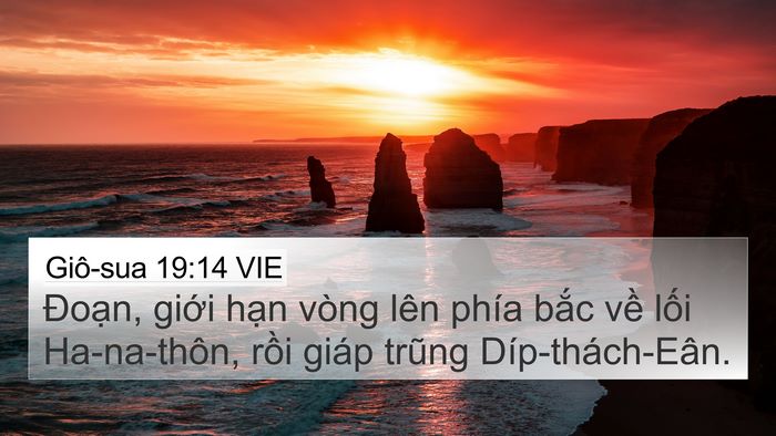 Giô-sua 19:14 VIE 4K Wallpaper - Đoạn, giới hạn vòng lên phía bắc về - 4K Wallpaper Bible Verse