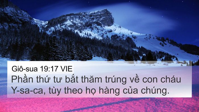 Giô-sua 19:17 VIE 4K Wallpaper - Phần thứ tư bắt thăm trúng về con - 4K Wallpaper Bible Verse